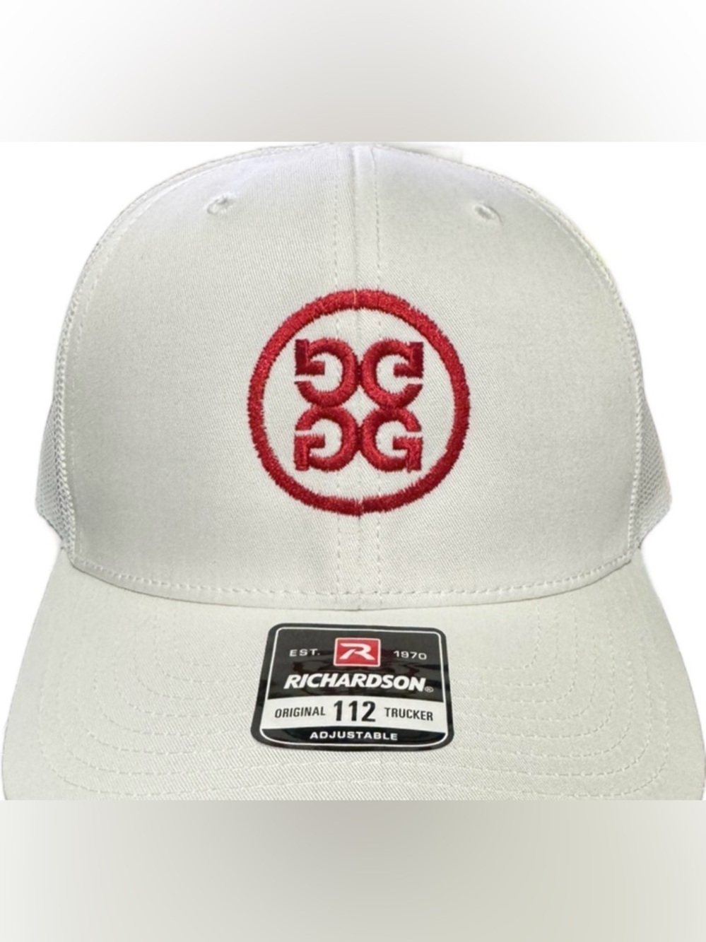 G Golf Richardson 112 Trucker Mesh Snapback Cap Hat White